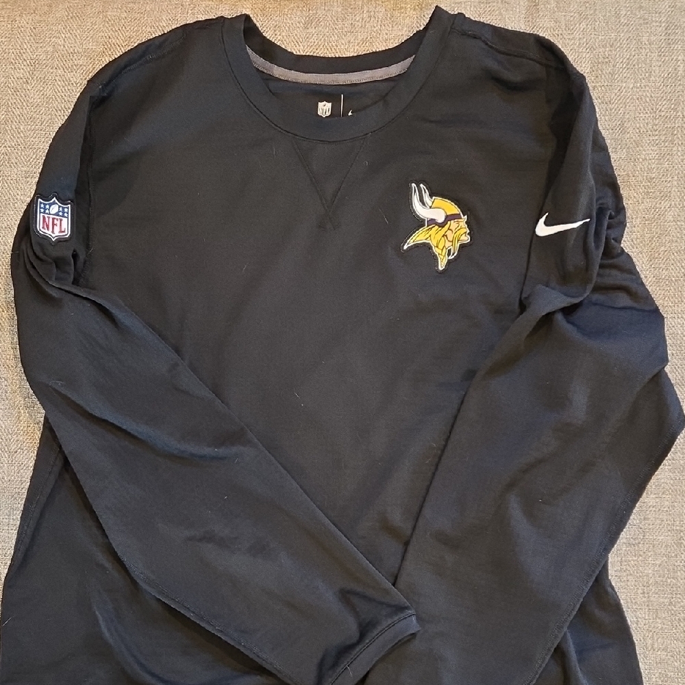 Nike Black Minnesota Vikings Long Sleeve Crew